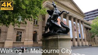 Walking In The City  Town Hall  State Library Victoria  Parliament House  Melbourne Australia [upl. by Bowers79]