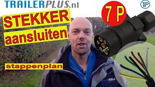 AANSLUITSCHEMA AANHANGER 7 POLIGE STEKKER Stekker 7 polig aansluiten stappenplan [upl. by Reld]