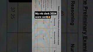 Ibps rrb clerk scorecard 2024 rrb ibps rrbclerk ibpsclerk scorecard [upl. by Auvil]