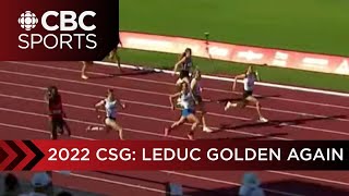 Quebec’s Audrey Leduc races to women’s 200m gold at 2022 Canada Summer Games  CBC Sports [upl. by Aihtela]