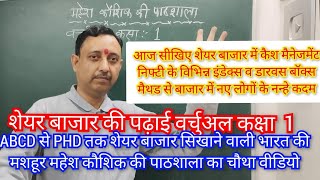 शेयर बाजार की पढ़ाई महेश कौशिक की पाठशाला वर्चुअल कक्षा एक Mahesh Kaushik Ki Pathshala Class 1 [upl. by Yraek]