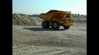 Dumper Truck Perlini DP366 Sound Detroit Disel [upl. by Amand]