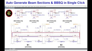 Auto Generate Beam Sections amp Beam BBS in Single Click [upl. by Marthena]