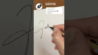 Signature Sign KATHYA lettersign handwriting namedesign calligraphy sign signwriting [upl. by Eydie]