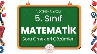 5 Sınıf Matematik 1 Dönem 1 Yazılı Soru Örnekleri Çözümleri [upl. by Aekahs]