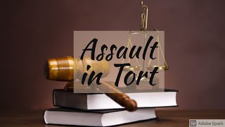 Assault in Tort  Tort Law  Easy Way  in Hindi [upl. by Francine]