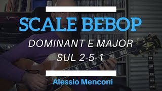 Frasi sul 2 5 1 con bebop dominant e bebop major [upl. by Eilahtan]