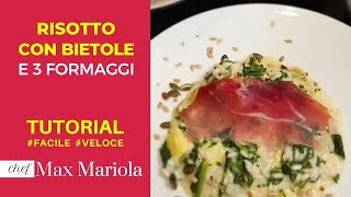 RISOTTO con BIETOLE e 3 FORMAGGI cremoso e filante 🥰 SVUOTAFRIGO  Ricetta di Chef Max Mariola [upl. by Lundt]