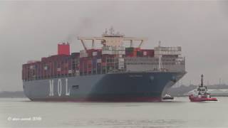 MOL Truth Container Ship built 2017 Maiden Voyage from Xingang to Southampton 300318 [upl. by Godderd303]