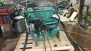 Volvo Penta D255 55hp Marine Diesel Engine 060723 [upl. by Salbu258]