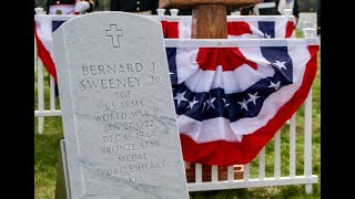 Bernard J Sweeney US Army 10102023Calverton National Cemetery [upl. by Yerocaj883]