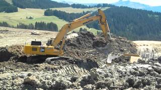 Komatsu PC 450LC amp Volvo A30D  Benedetti  Megeve HD 2 [upl. by Burroughs258]