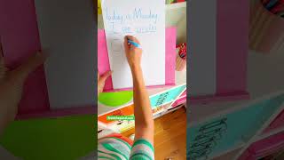 Monday Monster Eyeball Circles handwriting homeschool [upl. by Sontich881]