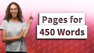 How many pages is 450 words [upl. by Ahseiym]