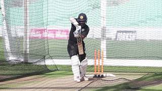 Watch Sangakkaras first net session Sri Lankan Kumar Sangakkara bats in the nets at the Kia Oval [upl. by Isa]