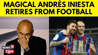 Spain Midfielder And Former Barcelona Andres Iniesta Retires From Football Football  N18G [upl. by Nitsid]