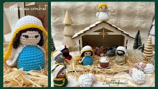 Comment faire MARIE CRECHE DE NOEL au CROCHET crochet tutocrochet noel [upl. by Monte]