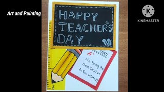 Teachers day special greeting cardTeachers day art and craftTeachersday posterTeachers day DIY [upl. by Neron]