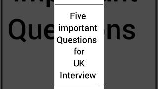 five important questions for uk interview  uk study visa  pre cas interview [upl. by Bird]