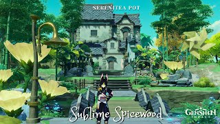 Sublime Spicewood 🍃 WID  Serenitea Pot sereniteapot genshinimpact gaming [upl. by Kameko981]