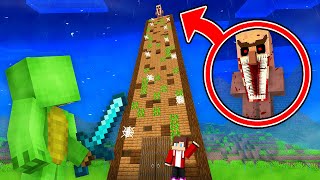 JJ and Mikey vs SCARY VILLAGER TOWER in Minecraft  Maizen [upl. by Sonitnatsnok]