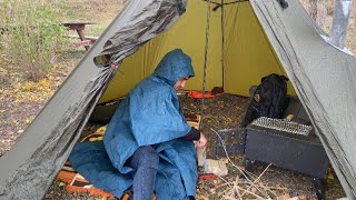 EXTREME 45° Solo Winter Cold Camping 4 Days  Snowstorm amp Hot Tent Camping in CRAZY Blizzard [upl. by Osnofedli]