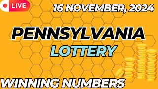 Pennsylvania Day Lottery Results For  16 Nov 2024  Pick 2  Pick 3  Pick 4  Pick 5  Powerball [upl. by Russell]