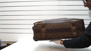 LOUIS VUITTON Pegase 55 Monogram Canvas Business Suitcase REVIEW PREOWNED [upl. by Borer907]