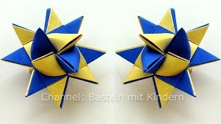 Sterne basteln Fröbelstern  Basteln Weihnachten  Fröbelsterne Anleitung  Origami [upl. by Nirred]