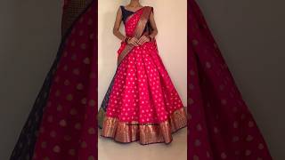 Lehenga Drape shorts saree lehenga sareelove GroomingwithUtkarsha [upl. by Noval33]