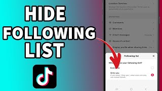 How to hide your following list on TikTok update 2025 [upl. by Meagher]