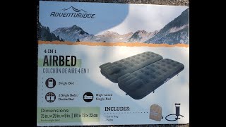 Adventuridge 4in1 double Airbed with Pump Review [upl. by Adnamar]