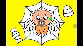 98  do you know about SPIDERS lets learn and color [upl. by Gnak]