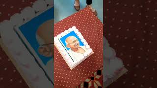 Bapu Gandhi special Birthday cake 🎂 2 October 24yearsofyou shortvideo trending ghandhiji I [upl. by Aelrac601]