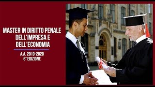 Master in Diritto Penale Impresa e Economia Prof ssa D Fondaroli vers integrale [upl. by Adekahs]