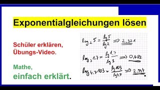 Logarithmieren Exponentialgleichungen lösen Schüler erklären selbst [upl. by Iknarf466]