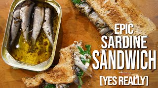 Best Sardine Sandwich Recipe  SAM THE COOKING GUY [upl. by Eileek573]