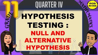 NULL AND ALTERNATIVE HYPOTHESES  HYPOTHESIS TESTING  STATISTICS AND PROBABILITY Q4 [upl. by Asta]