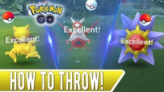 HOW TO THROW CURVEBALL IN POKEMON GO Best Excellent Curveball Tutorial for Raids Research amp Wild [upl. by Rodriguez614]