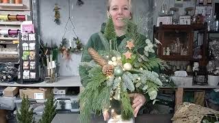 kerststuk DIY vaas bloemschikken [upl. by Boesch334]