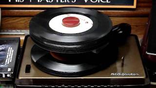 RCA 45 record player 1954 amp Montage of 1950s and early 1960s hits stacked 15 high [upl. by Nanyk8]