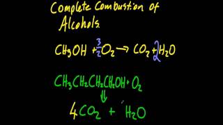 102 Describe the Complete Combustion of Alcohols SL IB Chemistry [upl. by Ayotahs]