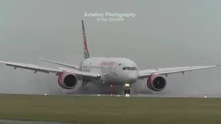 The pride of Africa nails sideways landing in strong crosswinds [upl. by Elleuqar541]