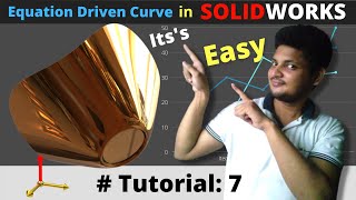 Equation Driven Curve In Solidworks  All commands explained  With Practical Application  2021 [upl. by Germaine]