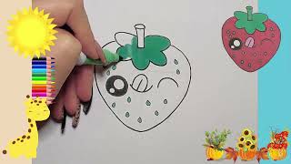 COME DISEGNARE FACILE DISEGNI KAWAII CARINI DA FARE fragola [upl. by Calvina]