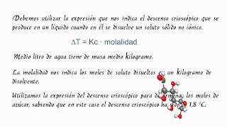 Determinación de la masa molecular de una azúcar por descenso crioscópic [upl. by Eihpos]