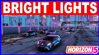 Forza Horizon 5 BRIGHT LIGHTS Forzathon Daily Challenges Visit The Neon Airstrip Location [upl. by Hightower100]