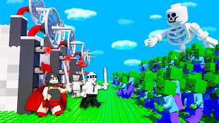 BUNKER SEGURO vs 1000 MONSTRUOS 😱😰 LOS COMPAS en LEGO FORTNITE [upl. by Pepillo]