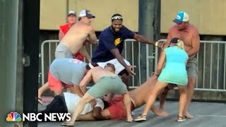 Watch Video shows brawl erupt on Alabama riverfront [upl. by Douville454]