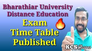 Bharathiar Distance Education October 2023Exam Time Table PublishedKCS classes [upl. by Tippets]